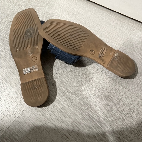 Report Denim Ruffle Slide Sandals - Picture 3 of 3